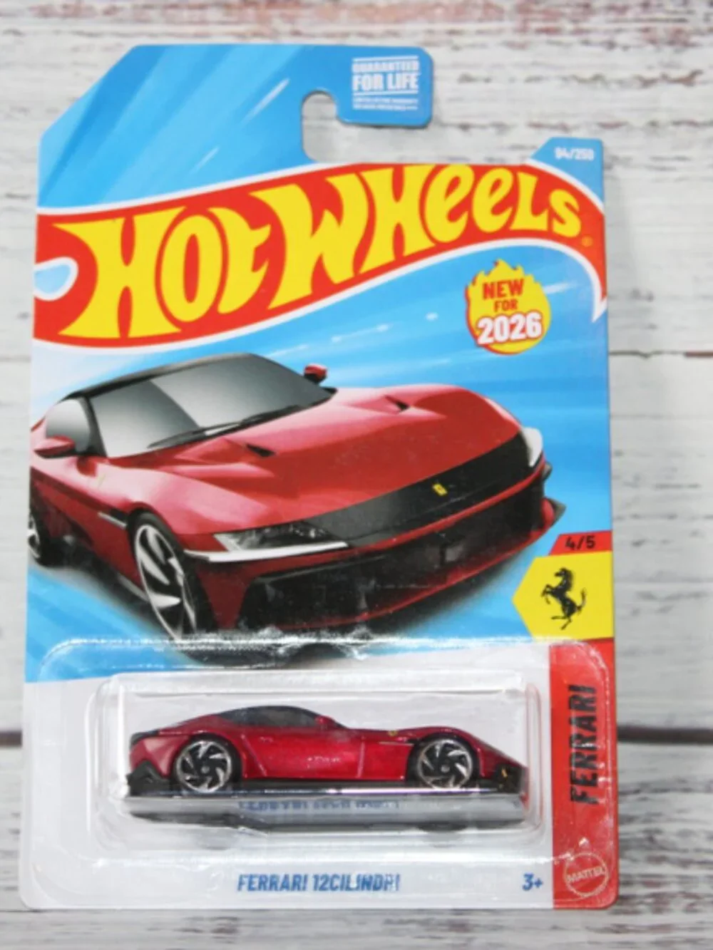 2026 Hot Wheels RED FERRARI 12Cilindri with protector
